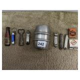 MINI DUQUESNE BREWING KEG, BOTTLE OPENERS,