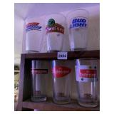 6 BUDWEISER GLASSES
