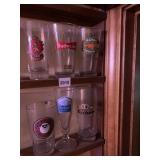 6 BEER GLASSES TUCHER, FAT HEAD, KONA, BUD