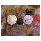 ASHTRAYS COORS AND BECKS AND SUN JIGGER ALL