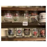 SHOT GLASSES INCL. CHICAGO BULLS, COORS GLASS AND