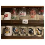 10 GLASSES, SCHLITZ MUG, ETC.