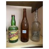 WILSON BOTTLE, MOHAWK SLOE GIN, AMBER EMBOSSED