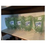 4 ROLLING ROCK GREEN PITCHERS NEW