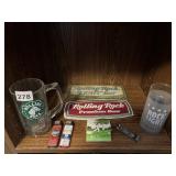 ROLLING ROCK PREMIUM BEER PATCH, MUG, MILLER