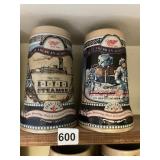 2 BEER STEINS