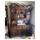 53X18X80 SOLID PINE HUTCH WITH 6 LOWER DRAWERS