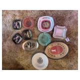 ASSORTED GERMAN AND AMERICAN BEER ASHTRAYS APPEAR