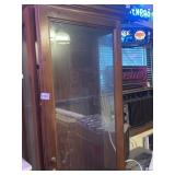 GUN CABINET GLASS SIDES AND FRONT WITH KEY PLEASE