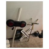 RAILROAD CROSSING SIGNAL OLD MILWAUKEE ALL ABOARD