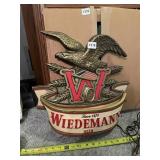 LIGHT UP WIEDEMANN BEER SINCE 1870 W/ EAGLE ON TO