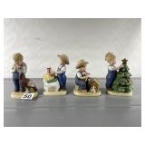 4 DENIN DAYS FIGURINES