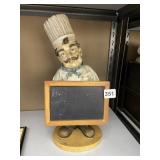 CHEF RESIN DECORATION HOLDING A CHALKBOARD