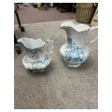 2 PITCHERS, ENGLAND DAMAGED AS SHOWN