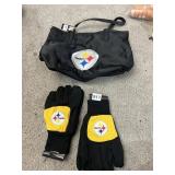 STEELER PURSE, GLOVES
