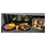 CUTE CARS , TONKA CASE WITH TRACK AND