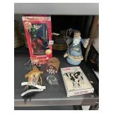 HOLIDAY DECORATIONS PLUS COW CUTTER, GLASS MOUSE,