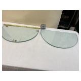 2 THICK 19" X 11" 1/2 CURVE GLASS