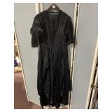 VICTORIAN DRESS BLACK SIZE LARGE WITH LACE