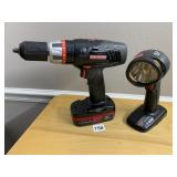 CRAFTSMAN DRILL NO BATTERY BUT FULLY CHARGED,