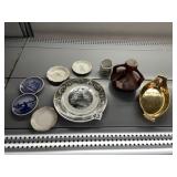 HAND PAINTED MATCH SAFE, AUSTRIAN JUG VASE,