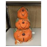 PAPIER MACHE PUMPKIN TRIO