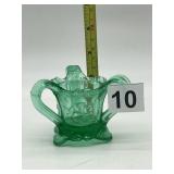 KEMPLE GREEN GLASS 3-ARMED TOOTHPICK HOLDER