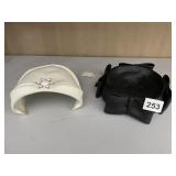 TWO VINTAGE LADIES HATS ONE WITH RHINESTONE PIN