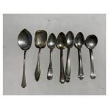 7 STERLING SILVER SPOONS NEED CLEANED ONE HAS