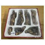 HOLIDAY STYLE 7 PIECE NATIVITY SET IN ORIGINAL
