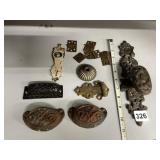 VARIETY OF IRON HARDWARE, HINGES, HANDLES