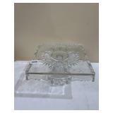 SQUARE CAKE PLATE 6" H X 10" SQUARE