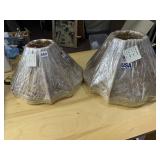 TAPESTRY FABRIC LAMPSHADES NEW X 2