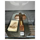 VINTAGE PHOTO, CROSS WITH HOLY WATER, MIRROR