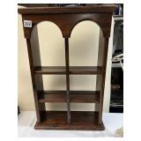 WOODEN WALL SHELF, 24" H X 16" W X 5.5"D