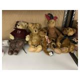 FIVE ADORABLE BEARS INCLUDING TENDER HEART , BOYD