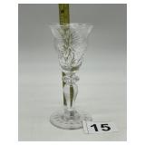HAWKS CUT GLASS CORDIAL GLASS