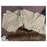 LARGE PIECES OF UPHOLSTERY MATERIAL AND LEOPARD