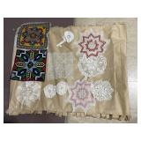 ASSORTED DOILIES AND LINENS