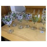 HAND PAINTED LONG STEM GLASSES