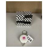 8 WHITE KEY CHAIN RETRACTABLE SEAMSTRESS TAPE