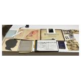 ANTIQUE FARM, LEATHER BOUND DINNER RECORD BOOK