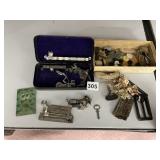 SEWING MACHINE PARTS, BUTTONS , KEYS ETC.