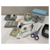 EQUATE BLOOD PRESSURE, SCISSORS, MATCHES, SEQUIN