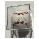 TOM GORZELLANY AUTOGRAPHED BASEBALL AND