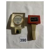 BUSCH AND BLACK LABEL BEER TAPS