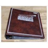 BASEBALL CARD 3 INCH D RING ALBUM WITH 50 - 9