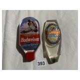 2 BUDWEISER BEER TAPS LARGE SIZED NICE COND.