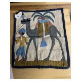 EGYPTIAN REVIVAL APPLIQUE WALL HANGER