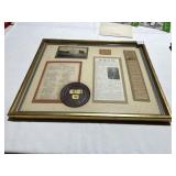 OUR HARVARD SOND - HENRY ADAMS FRAMED PIECE 21" X